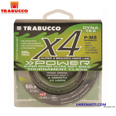 Шнур Trabucco Dyna-Tex 4X Power Moss Green диаметр 0,084 размотка 150м тёмно-зелёный